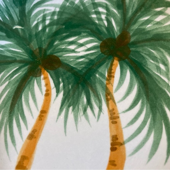 Banana Patch Studio Kauai Hawaii Art Pottery Bowl With Pour Spout  Palm Trees - Picture 2 of 13